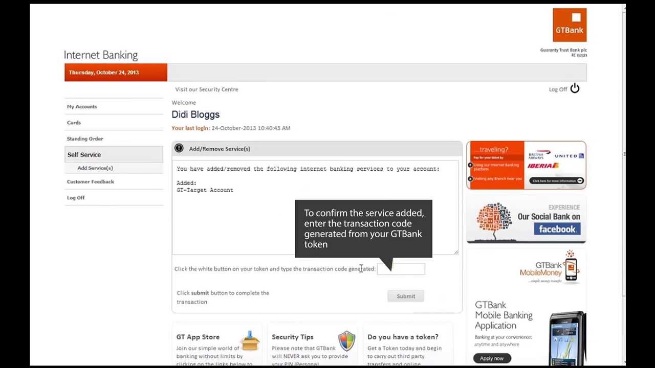 Gtbank internet banking and mobile app